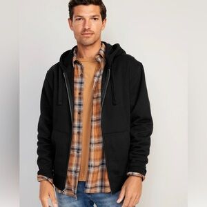 Old Navy black wool zip up jacket with snap cuffs